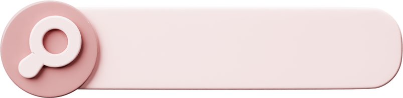 Pink Minimalist 3D Search Bar